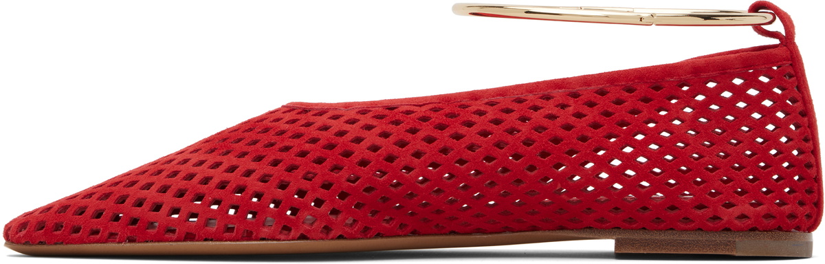 Jil Sander Red Ring Ballerina Flats