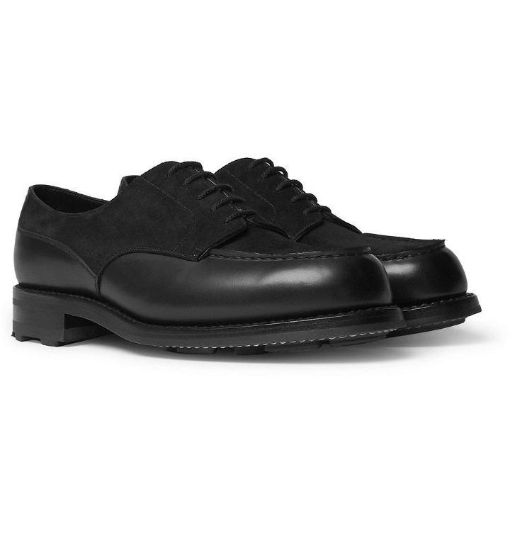 Photo: J.M. Weston - Suede and Leather Derby Shoes - Men - Black