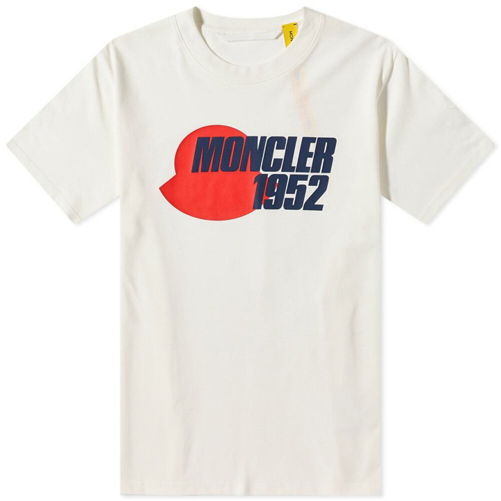 Photo: Moncler Men's Genius 1952 Chest Logo T-Shirt in Ecru