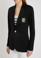 Polo Ralph Lauren Logo-embroidered Cotton-blend Blazer Black