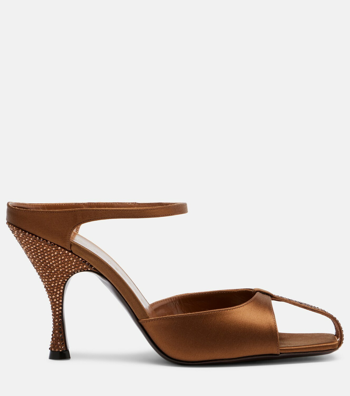 Herbert Levine Hidden Gem embellished satin mules