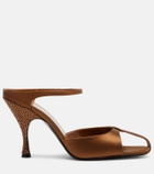 Herbert Levine Hidden Gem embellished satin mules