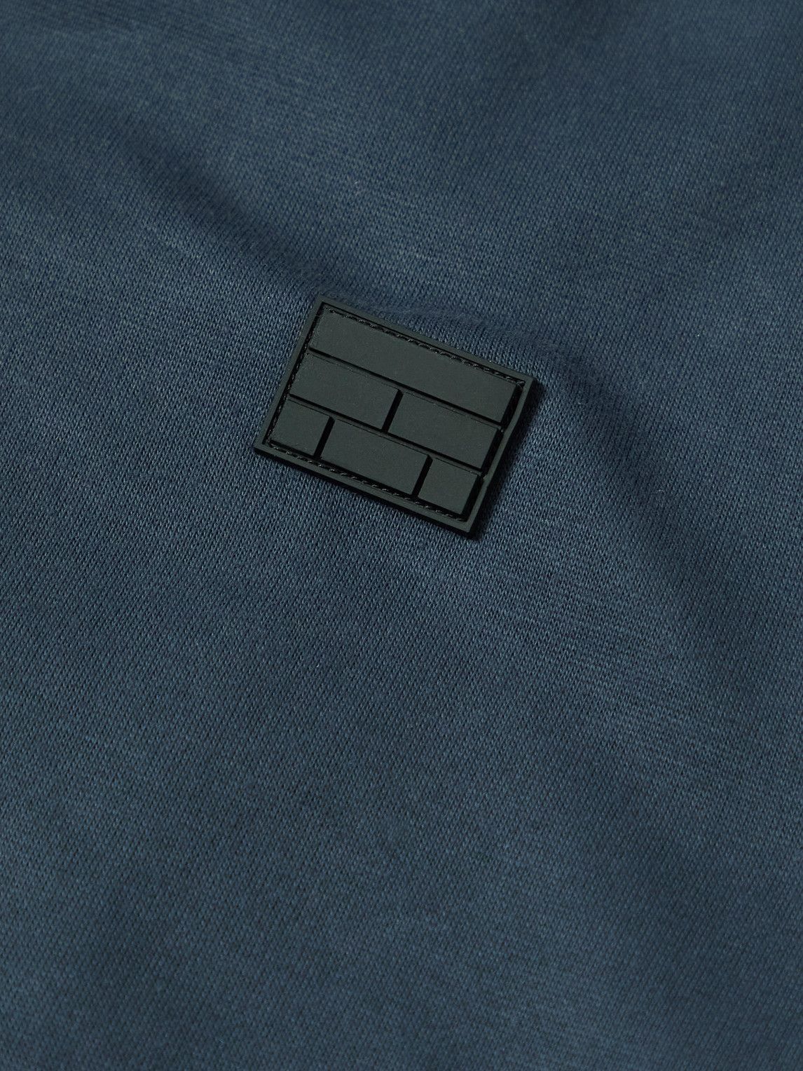 FRAME - Logo-Appliquéd Cotton-Jersey Track Jacket - Blue Frame Denim