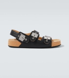 Balenciaga x Scholl leather sandals