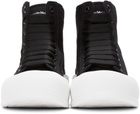 Alexander McQueen Black Deck Plimsoll High Top Sneakers