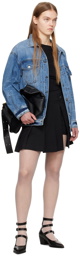 Juun.J Black Pleated Miniskirt