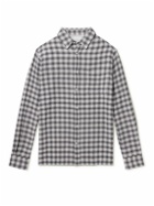Officine Générale - Alex Checked Cotton-Blend Seersucker Shirt - Gray