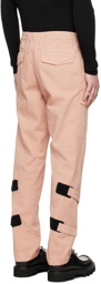 Dries Van Noten Pink Paneled Cargo Pants