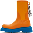 Off-White Orange & Blue Rubber Boots
