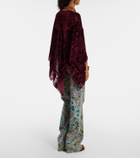 Etro Paisley silk-blend velvet poncho