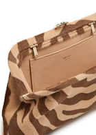 Jimmy Choo Skylar Zebra-print Calf Hair Clutch - Brown - One Size