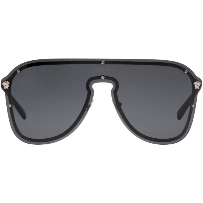 Photo: Versace Silver and Grey Pilot Sunglasses