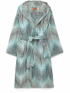 Missoni Home - Arpeggio Striped Cotton-Terry Hooded Robe - Blue