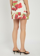 House OF Sunny The Cherry Pleat Cotton-blend Mini Skirt White