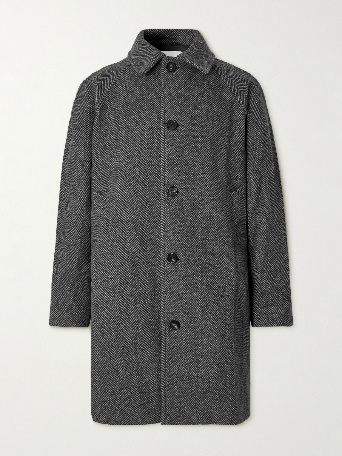 Corridor - Herringbone Wool Coat - Gray