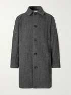 Corridor - Herringbone Wool Coat - Gray