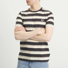 Fred Perry Men's Fine Stripe T-Shirt in Anchor Grey