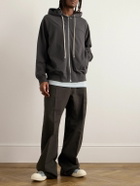 Rick Owens - Panelled Cotton-Jersey Zip-Up Hoodie - Gray
