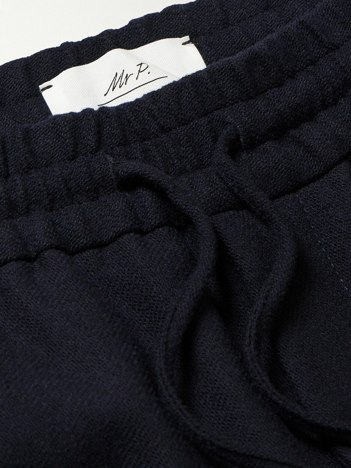 Mr P. - Tapered Virgin Wool-Blend Sweatpants - Blue