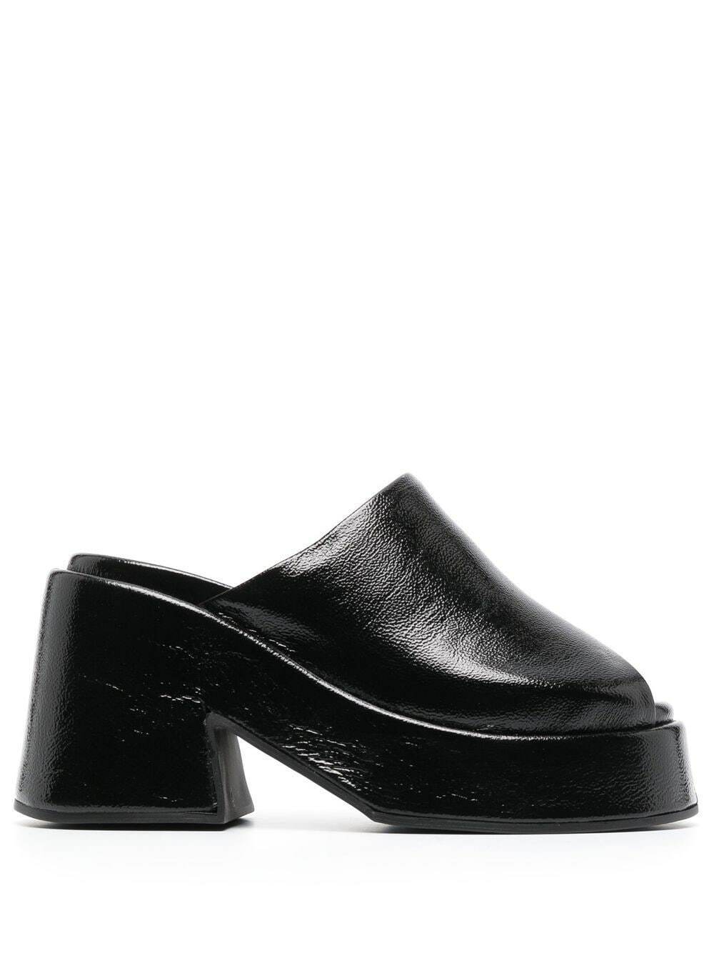 GANNI - Leahter Platform Mules GANNI