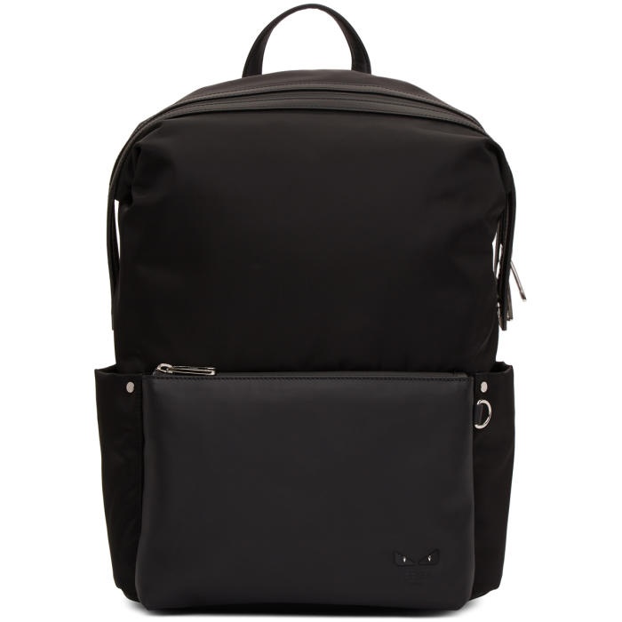 Photo: Fendi Black Nylon Bag Bugs Backpack