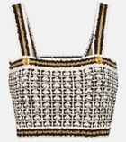 Gucci Bouclé embellished crop top