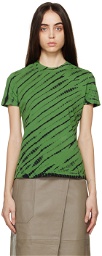 Proenza Schouler Green Tie-Dye T-Shirt