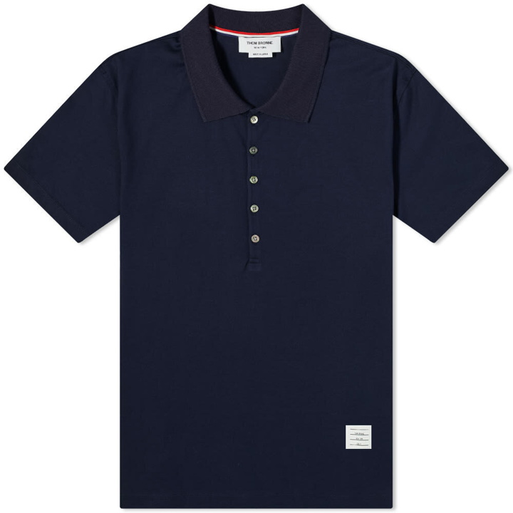 Photo: Thom Browne Men's Relaxed Fit Polo Shirt in Navy