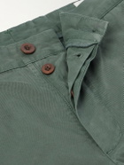 Sid Mashburn - Field Straight-Leg Garment-Dyed Cotton-Twill Trousers - Green