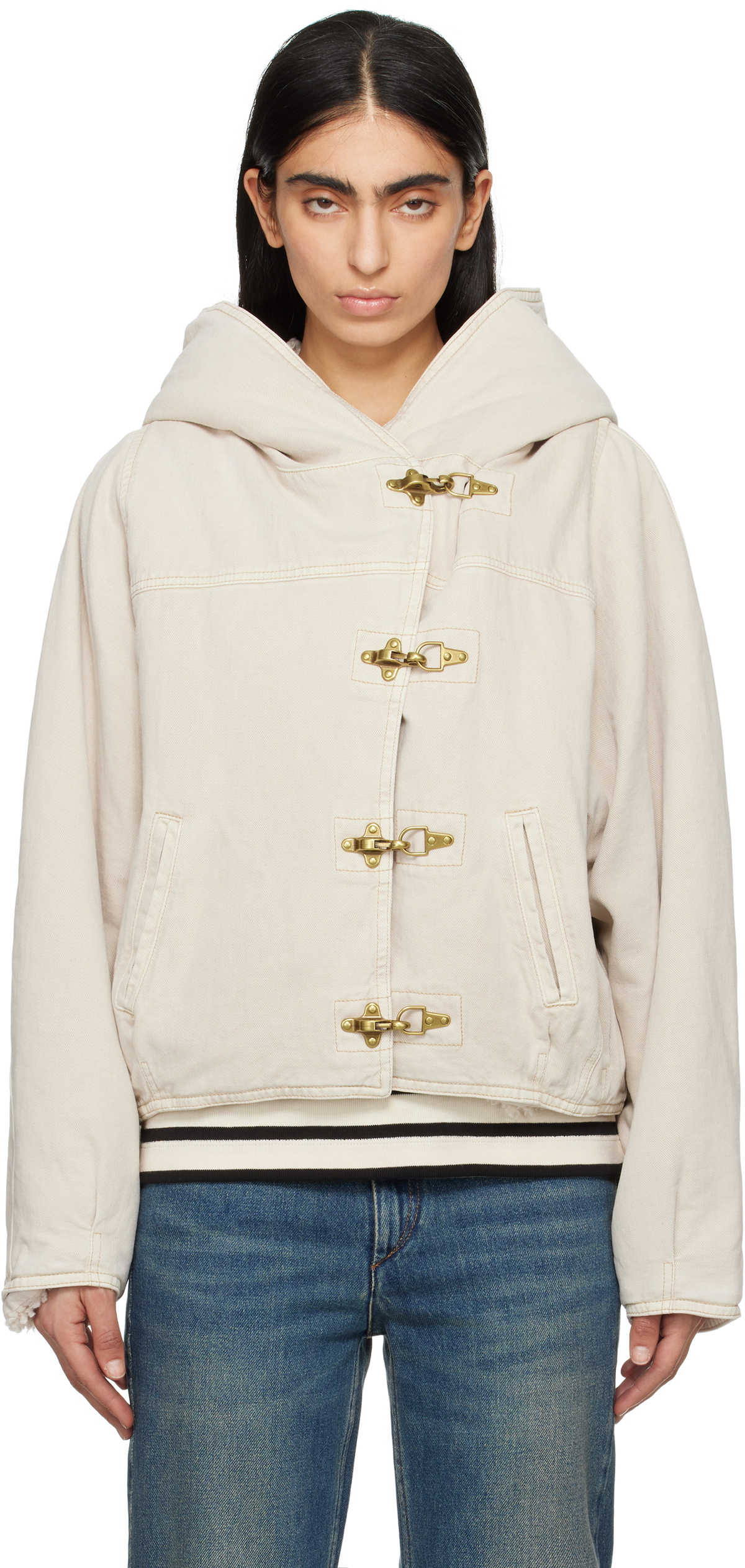 Isabel Marant Beige Celiany Denim Jacket Isabel Marant