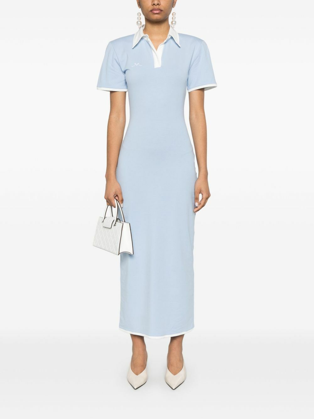 Rowen Rose Embroidered-Logo Polo Dress
