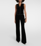 Costarellos Barine cotton velvet straight pants