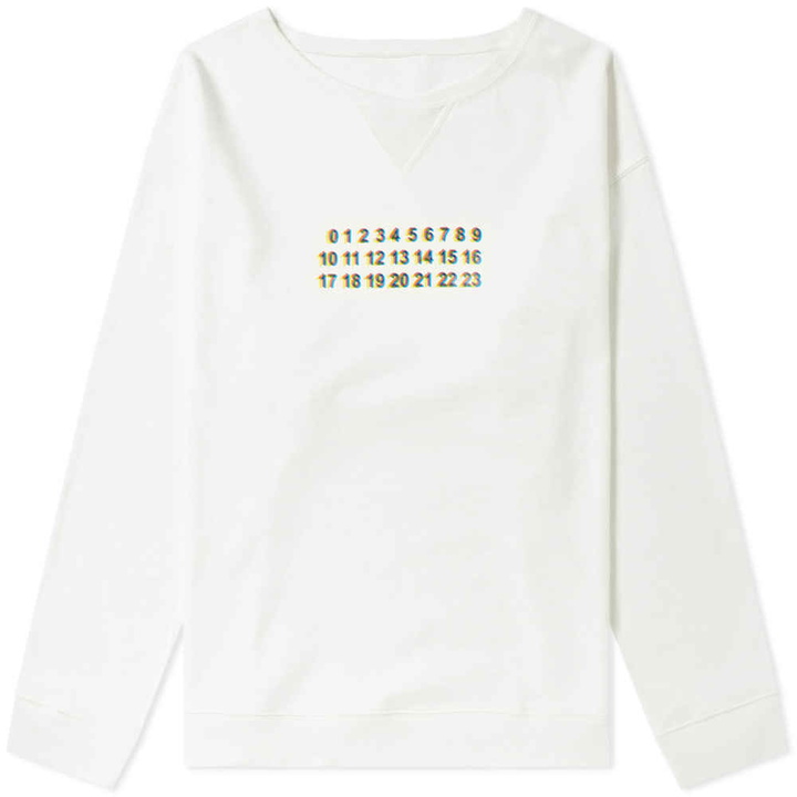 Photo: Maison Margiela 10 Oversized Logo Crew Sweat Off White