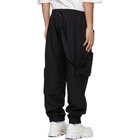 A. A. Spectrum Black Jersey Cargo Pants