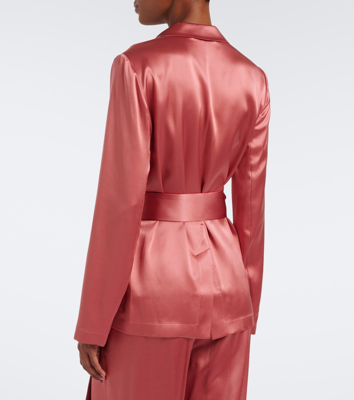 Joseph Archer belted silk satin jacket