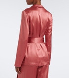 Joseph Archer belted silk satin jacket