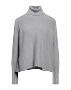 Manila Grace Womens Turtleneck in Grey
