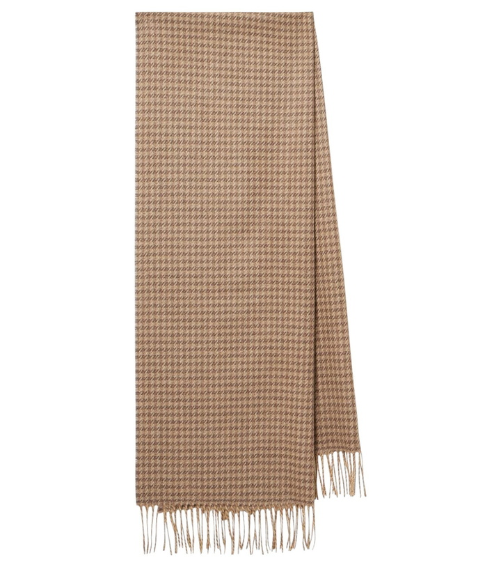 Photo: Balenciaga Houndstooth wool-blend shawl