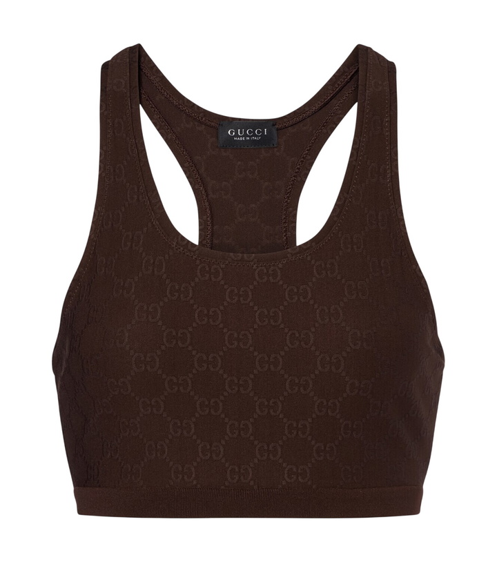 Photo: Gucci GG jersey jacquard sports bra