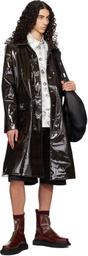 Chopova Lowena Black Squelchy Raincoat