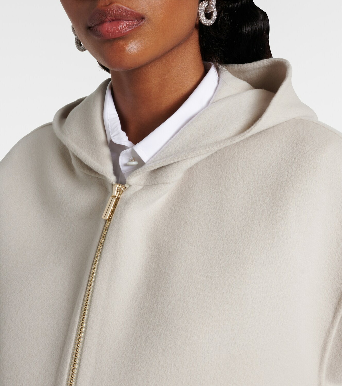 'S Max Mara Romino virgin wool zip-up hoodie