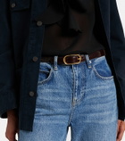 Nili Lotan Reine leather and suede belt