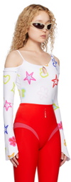 Marshall Columbia White Side Slash Bodysuit