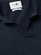 NN07 - Ryan Cotton and Linen-Blend Polo Shirt - Blue