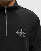 Calvin Klein Jeans LS EU 350TERRY MICRO MONOLOGO QT Black Mens Half-Zip