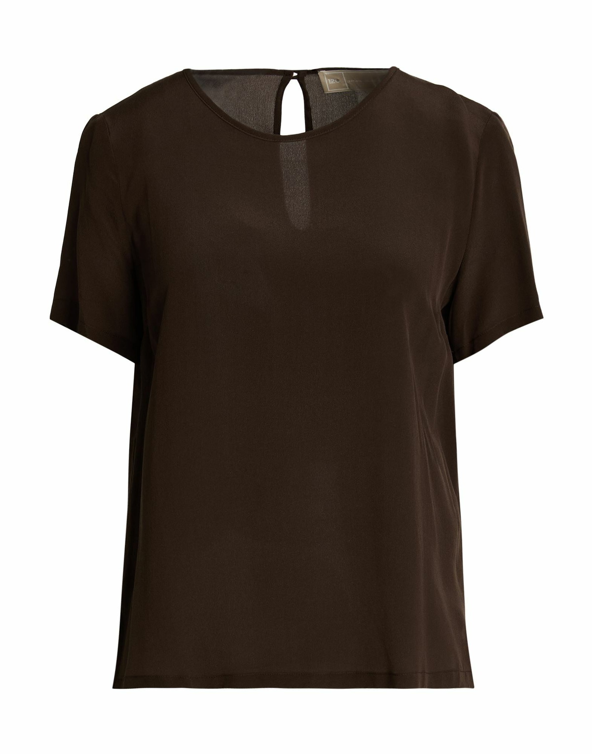 120% Lino Womens Top Dark in Brown