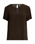 120% Lino Womens Top Dark in Brown