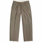 mfpen Men's Service Trousers in Taupe Grey Stripe