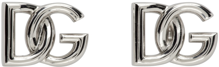 Photo: Dolce & Gabbana Silver Logo Cufflinks