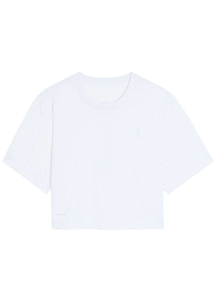 ON Train-t Crop Logo Jersey T-shirt White